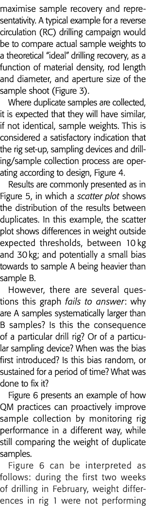 maximise sample recovery and representativity  A typical example for a reverse circulation (RC) drilling campaign wou   