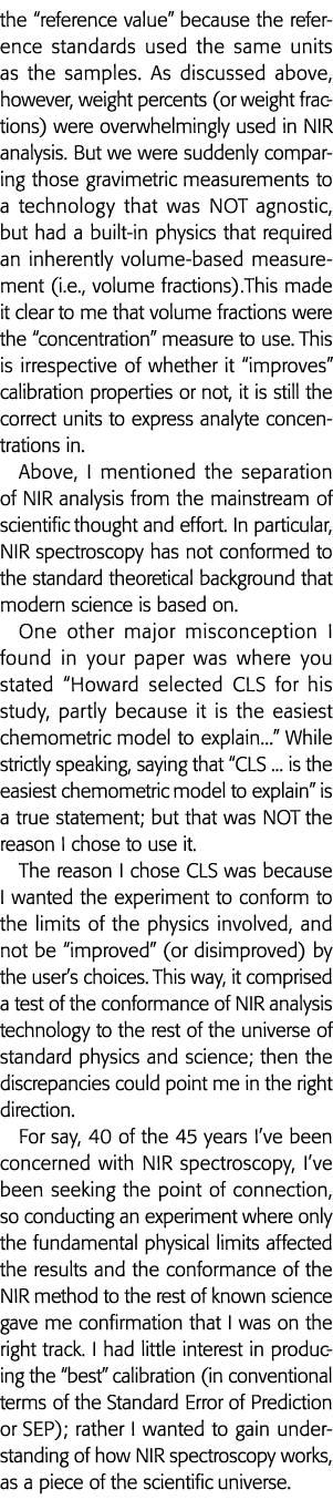 the  reference value  because the reference standards used the same units as the samples  As discussed above, however   