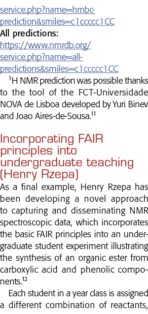 service php name hmbc-prediction&smiles c1ccccc1CC All predictions: https:  www nmrdb org service php name all-predic   