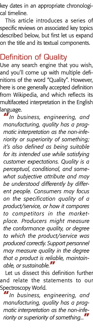 key dates in an appropriate chronological timeline  This article introduces a series of specific reviews on associate   