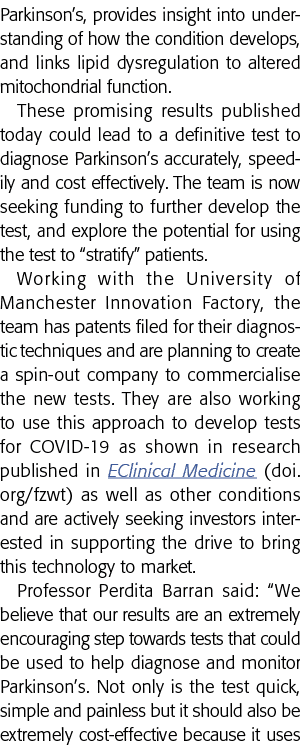 Parkinson s, provides insight into understanding of how the condition develops, and links lipid dysregulation to alte   