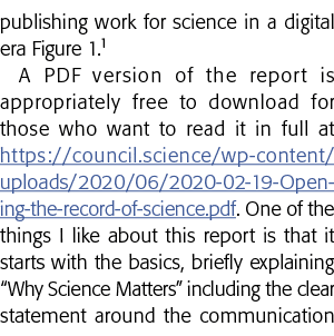 publishing work for science in a digital era Figure 1 1 A PDF version of the report is appropriately free to download   