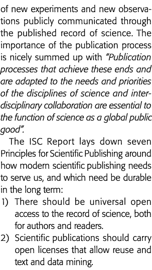 of new experiments and new observations publicly communicated through the published record of science  The importance   