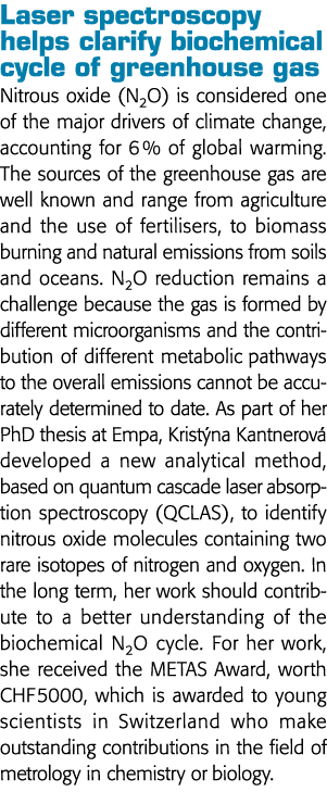 Laser spectroscopy helps clarify biochemical cycle of greenhouse gas Nitrous oxide (N2O) is considered one of the maj   