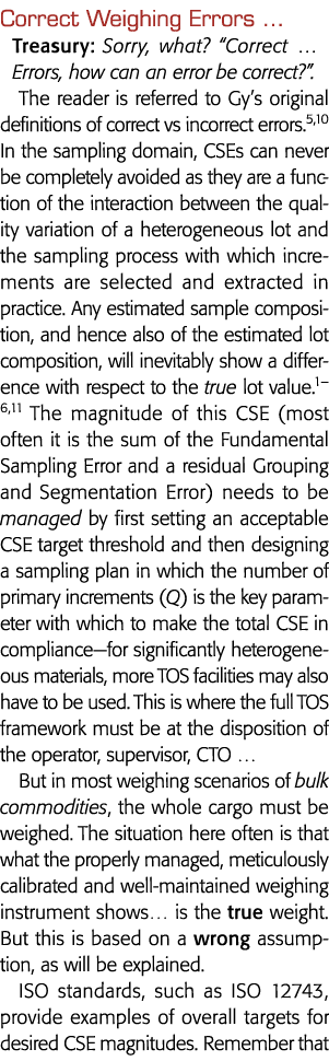Correct Weighing Errors   Treasury: Sorry, what   Correct   Errors, how can an error be correct    The reader is refe   