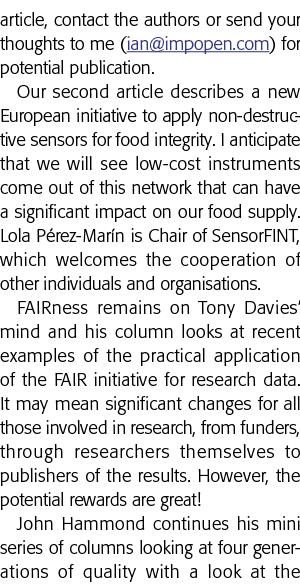 article, contact the authors or send your thoughts to me (ian impopen com) for potential publication  Our second arti   