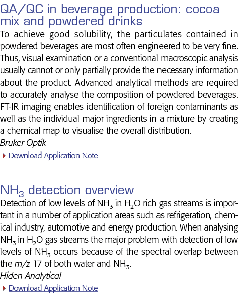 QA QC in beverage production: cocoa mix and powdered drinks To achieve good solubility, the particulates contained in   