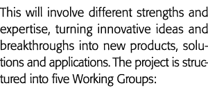 This will involve different strengths and expertise, turning innovative ideas and breakthroughs into new products, so   