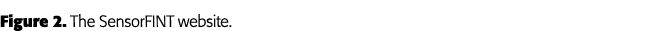 Figure 2  The SensorFINT website 