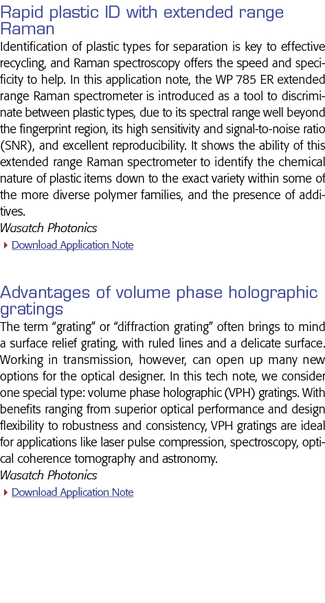 Rapid plastic ID with extended range Raman Identification of plastic types for separation is key to effective recycli   
