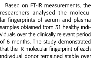 Based on FT-IR measurements, the researchers analysed the molecular fingerprints of serum and plasma samples obtained   