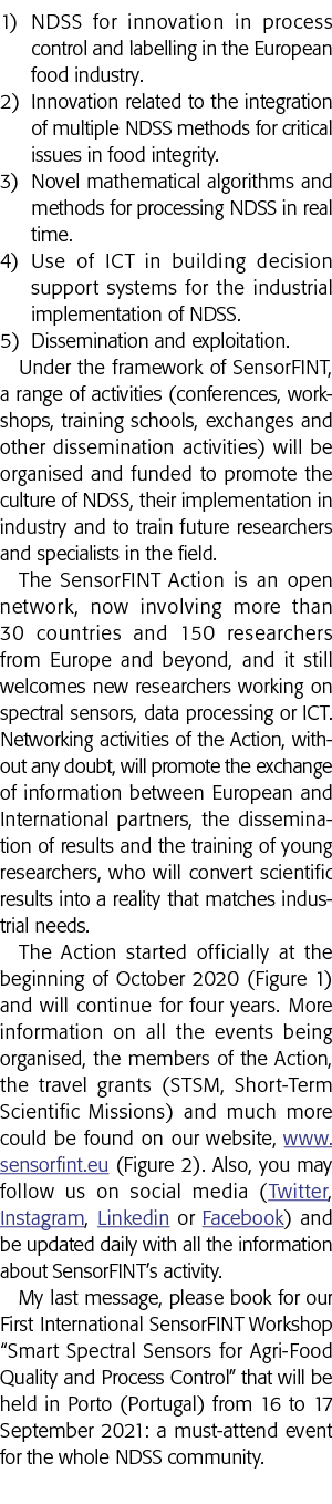 1) NDSS for innovation in process control and labelling in the European food industry  2) Innovation related to the i   