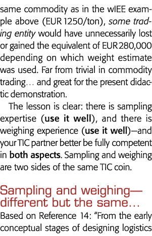 same commodity as in the wIEE example above (EUR 1250 ton), some trading entity would have unnecessarily lost or gain   