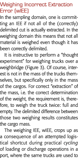 Weighing Incorrect Extraction Error (wIEE) In the sampling domain, one is committing an IEE if not all of the (correc   
