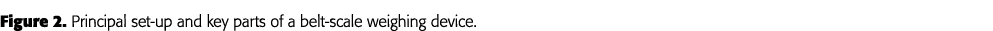 Figure 2  Principal set-up and key parts of a belt-scale weighing device 