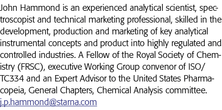 John Hammond is an experienced analytical scientist, spectroscopist and technical marketing professional, skilled in    