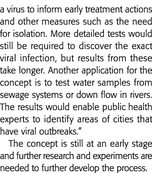 a virus to inform early treatment actions and other measures such as the need for isolation  More detailed tests woul   