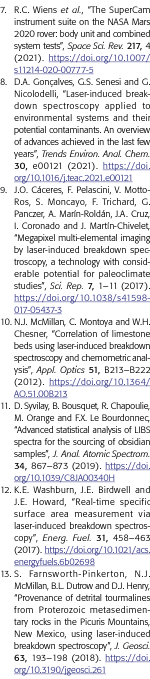 7  R C  Wiens et al ,  The SuperCam instrument suite on the NASA Mars 2020 rover: body unit and combined system tests   