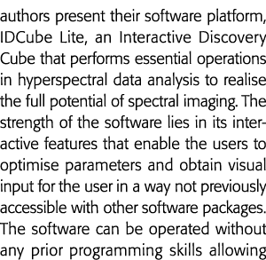 authors present their software platform, IDCube Lite, an Interactive Discovery Cube that performs essential operation   
