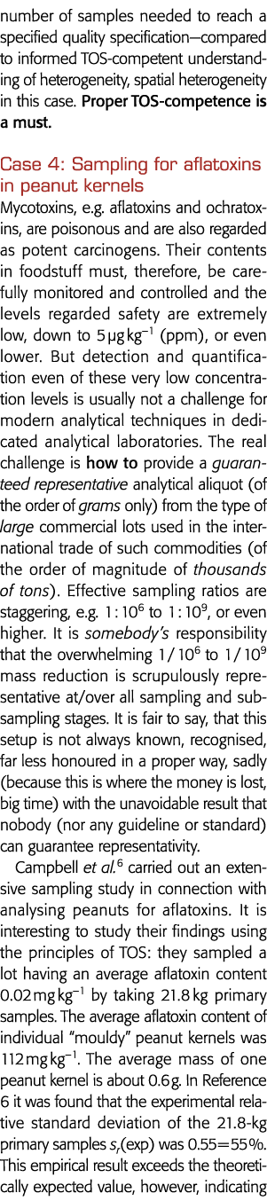 number of samples needed to reach a specified quality specification—compared to informed TOS-competent understanding    