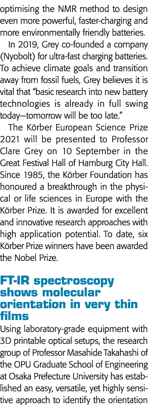 optimising the NMR method to design even more powerful, faster-charging and more environmentally friendly batteries     