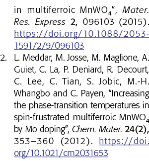 in multiferroic MnWO4 , Mater  Res  Express 2, 096103 (2015)  https:  doi org 10 1088 2053-1591 2 9 096103 2   L  Med   
