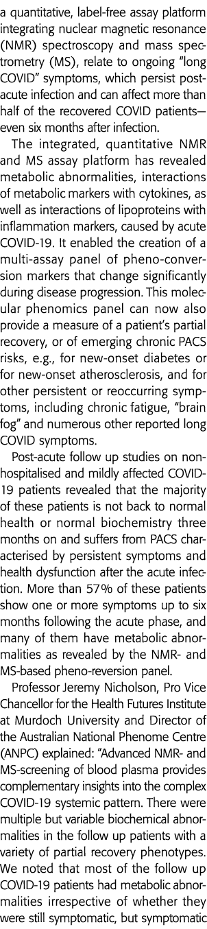 a quantitative, label-free assay platform integrating nuclear magnetic resonance (NMR) spectroscopy and mass spectrom   