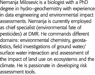 Nemanja Milosevic is a biologist with a PhD degree in hydro geochemistry with experience in data engineering and envi   