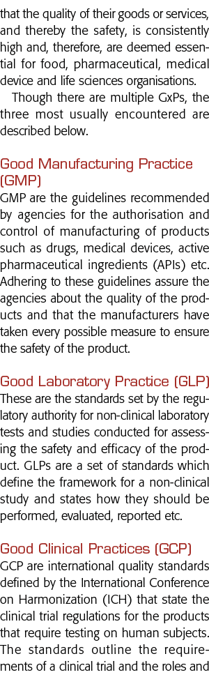 that the quality of their goods or services, and thereby the safety, is consistently high and, therefore, are deemed    