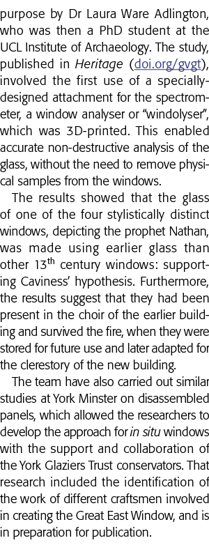 purpose by Dr Laura Ware Adlington, who was then a PhD student at the UCL Institute of Archaeology  The study, publis   