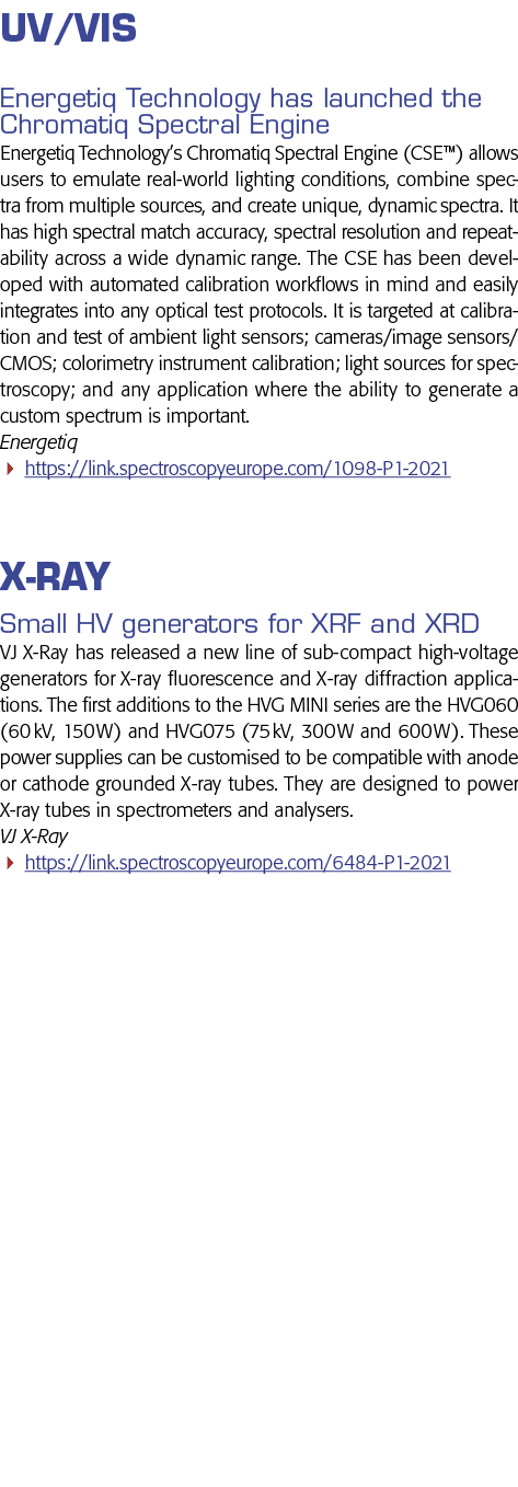 UV vis Energetiq Technology has launched the Chromatiq Spectral Engine Energetiq Technology s Chromatiq Spectral Engi   