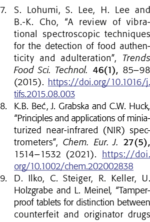 7  S  Lohumi, S  Lee, H  Lee and B -K  Cho,  A review of vibrational spectroscopic techniques for the detection of fo   