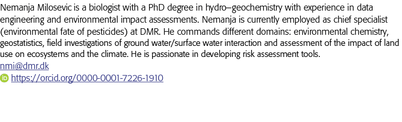 Nemanja Milosevic is a biologist with a PhD degree in hydro geochemistry with experience in data engineering and envi   