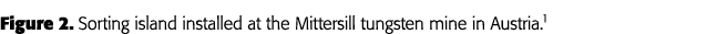 Figure 2  Sorting island installed at the Mittersill tungsten mine in Austria 1