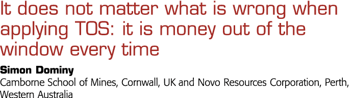  It does not matter what is wrong when applying TOS: it is money out of the window every time Simon Dominy Camborne S   