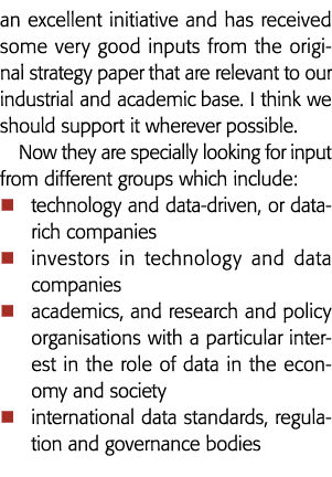 an excellent initiative and has received some very good inputs from the original strategy paper that are relevant to    