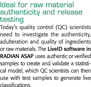 Ideal for raw material authenticity and release testing Today s quality control (QC) scientists need to investigate t   