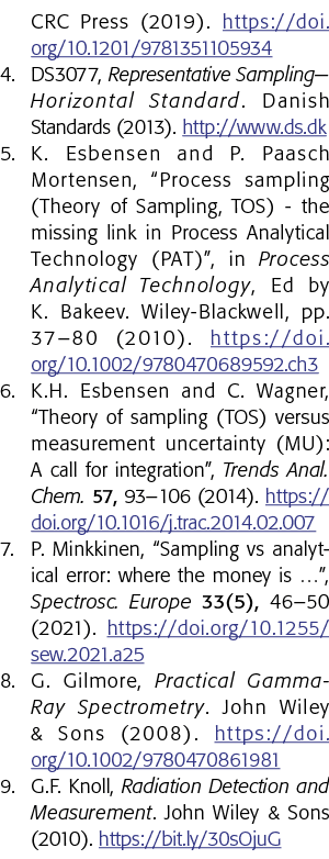 CRC Press (2019)  https:  doi org 10 1201 9781351105934 4  DS3077, Representative Sampling—Horizontal Standard  Danis   