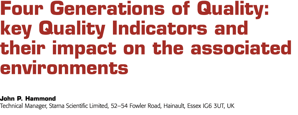 Four Generations of Quality: key Quality Indicators and their impact on the associated environments John P  Hammond T   