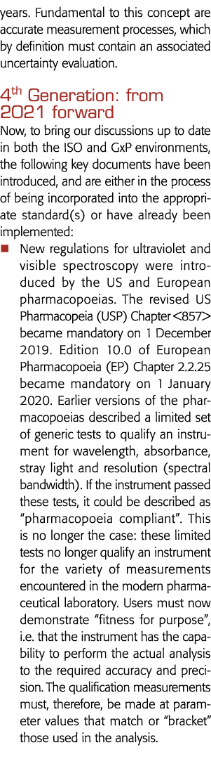 years  Fundamental to this concept are accurate measurement processes, which by definition must contain an associated   