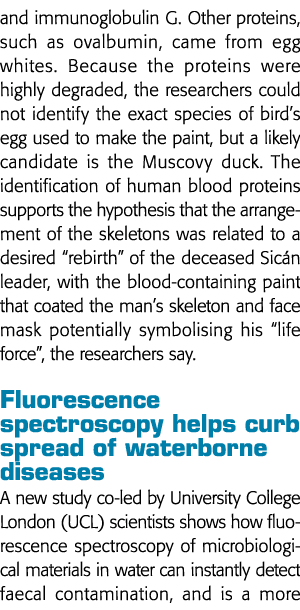 and immunoglobulin G  Other proteins, such as ovalbumin, came from egg whites  Because the proteins were highly degra   
