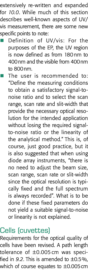 extensively re-written and expanded for 10 0  While much of this section describes well-known aspects of UV vis measu   