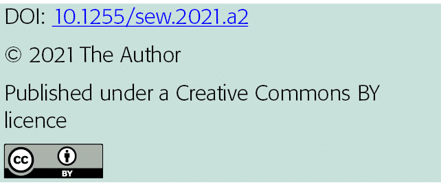 DOI: 10 1255 sew 2021 a2   2021 The Author Published under a Creative Commons BY licence  