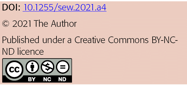 DOI: 10 1255 sew 2021 a4   2021 The Author Published under a Creative Commons BY-NC-ND licence  