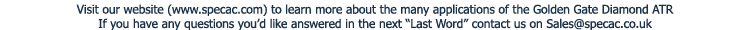 Visit our website (www specac com) to learn more about the many applications of the Golden Gate Diamond ATR If you ha   