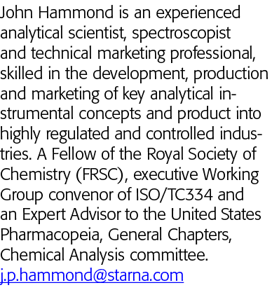John Hammond is an experienced analytical scientist, spectroscopist and technical marketing professional, skilled in    