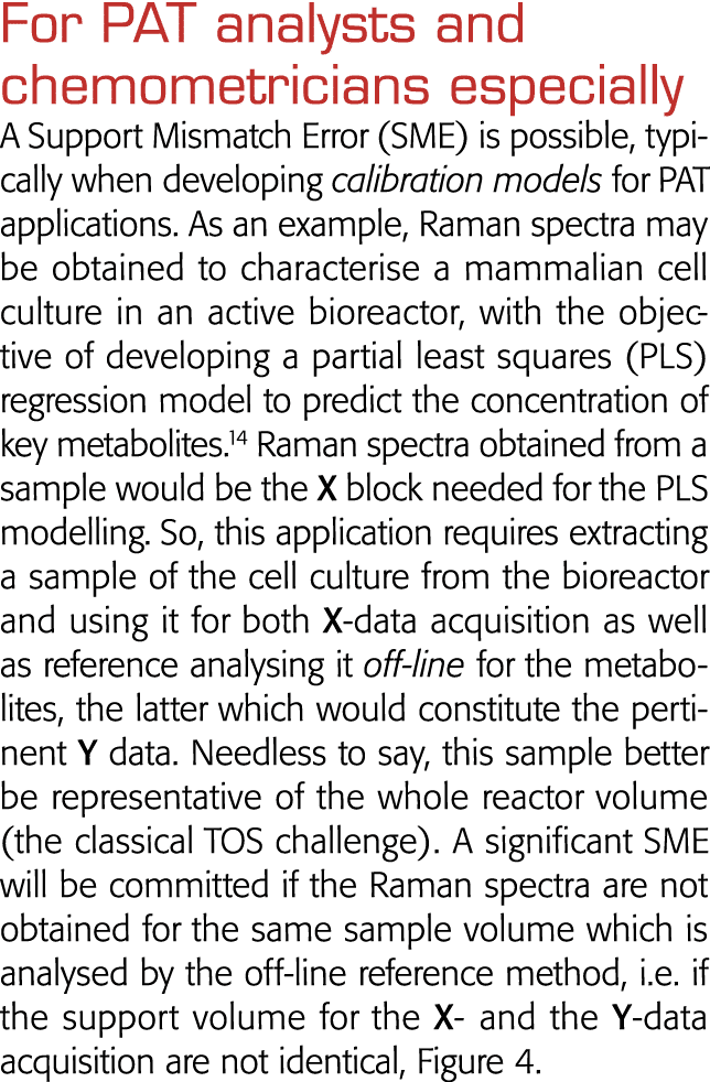 For PAT analysts and chemometricians especially A Support Mismatch Error (SME) is possible, typically when developing   