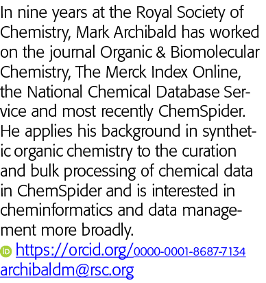 In nine years at the Royal Society of Chemistry, Mark Archibald has worked on the journal Organic & Biomolecular Chem   