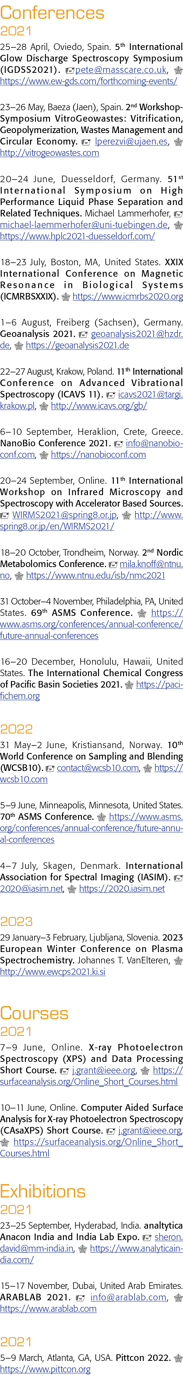 Conferences 2021 25 28 April, Oviedo, Spain  5th International Glow Discharge Spectroscopy Symposium (IGDSS2021)   pe   