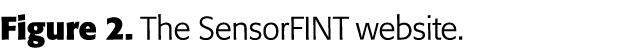 Figure 2  The SensorFINT website 